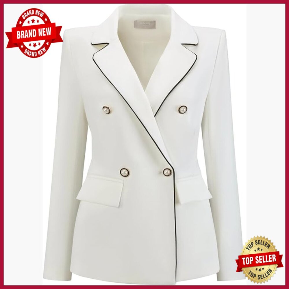 Double Breasted Blazer Suit Jacket Polyester Span… - image 1